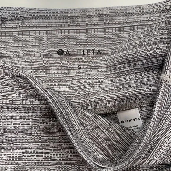 Athleta High Rise Jacquard Chaturanga Tight Leggings In Light Grey - Picture 4 of 6